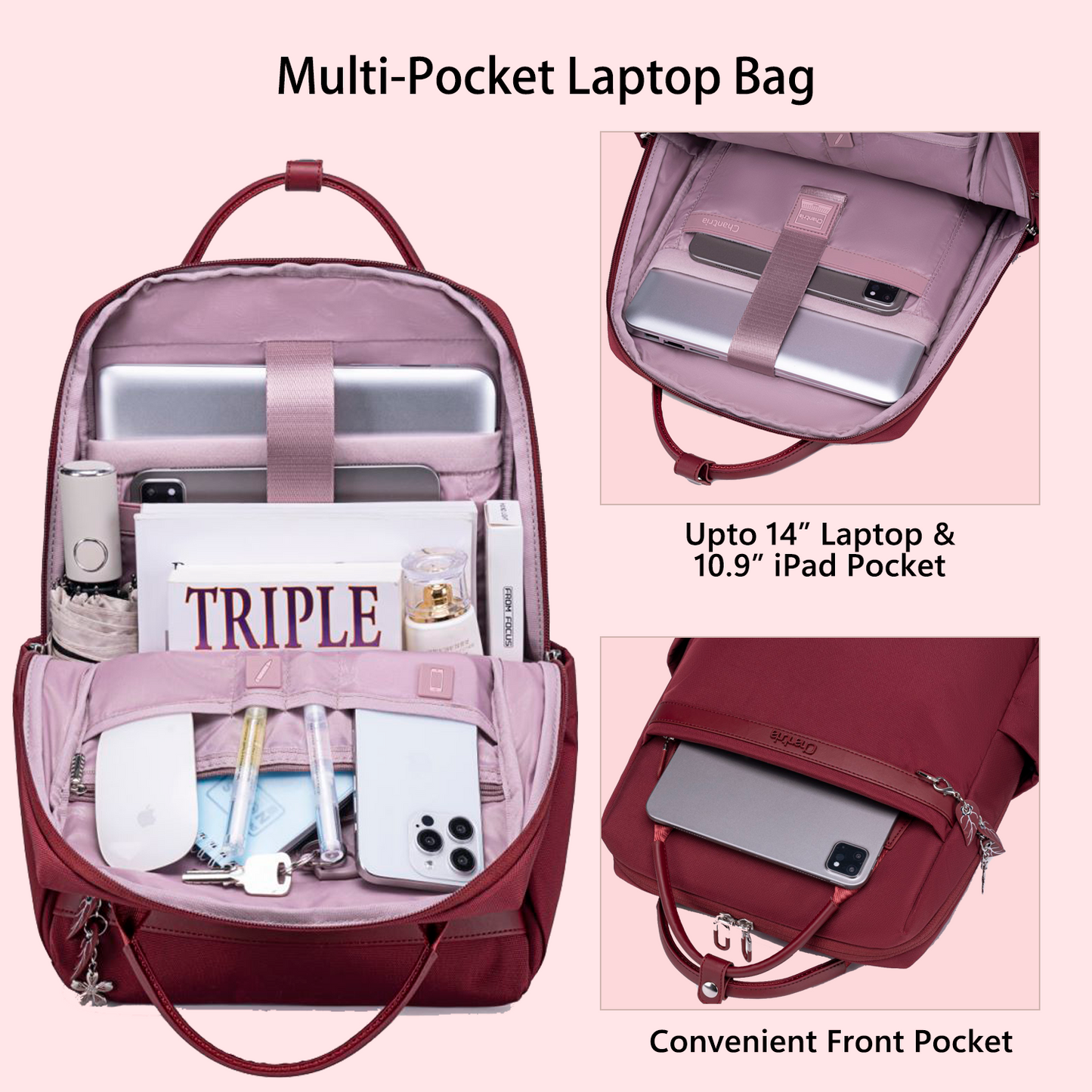 CB00639 Casual Backpack Red