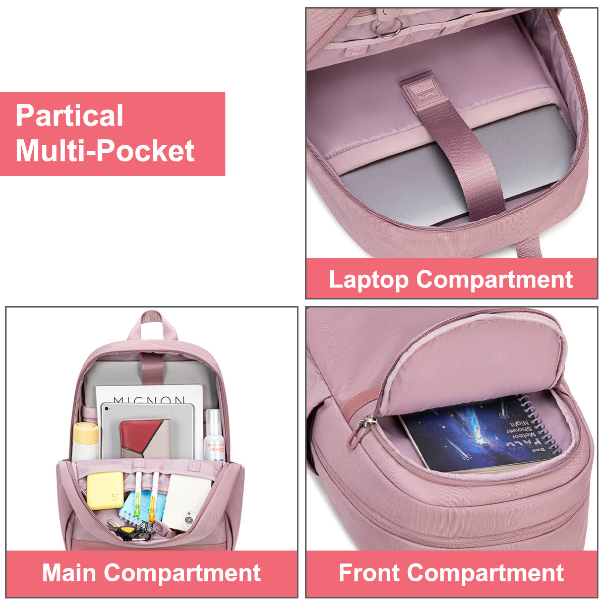 CB00648 Casual Backpack Pink