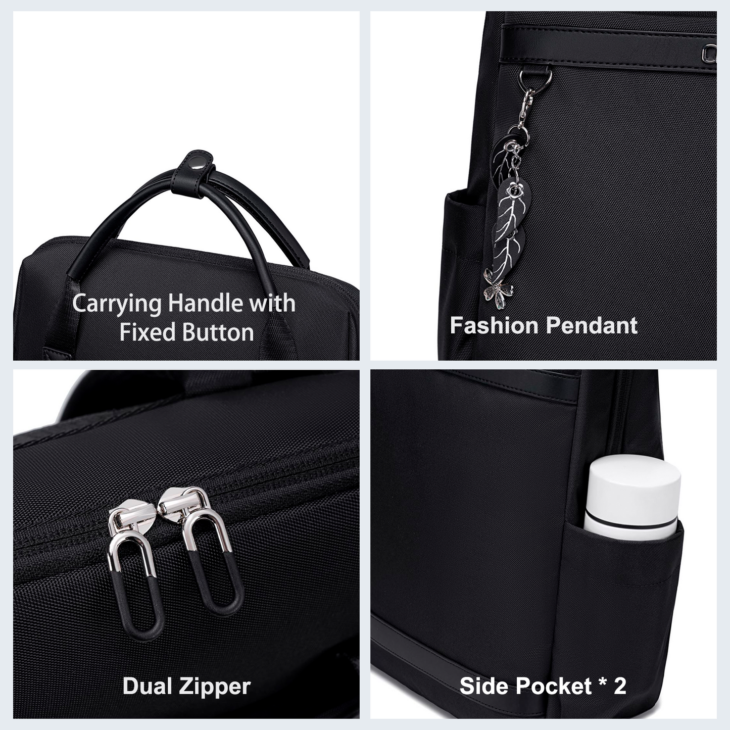 CB00639 Casual Backpack Black