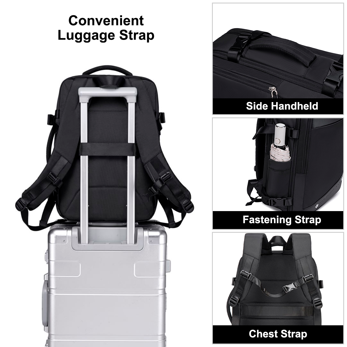 CB00641 Travel Backpack Black