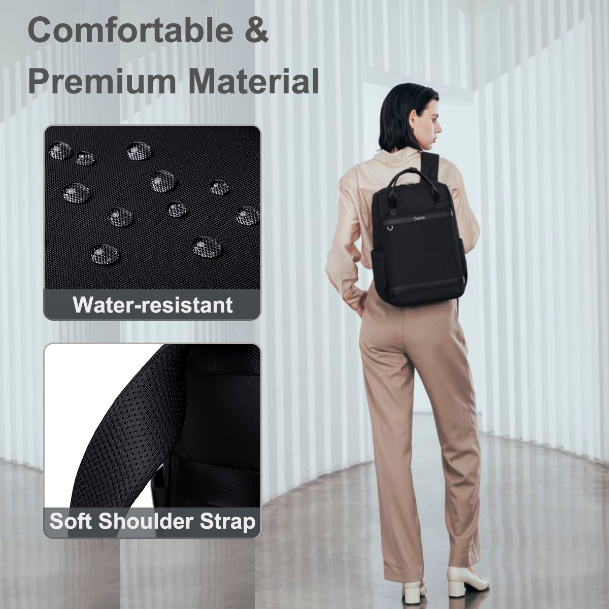 CB00639 Casual Backpack Black