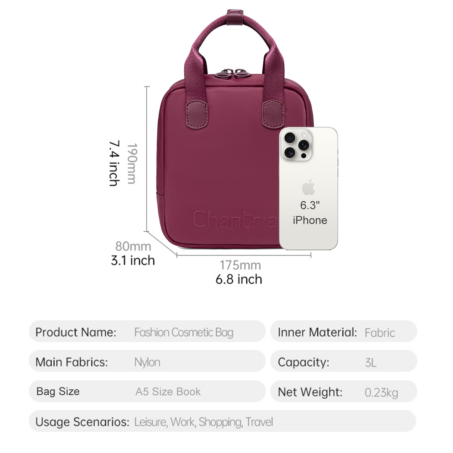 CB00783 Makeup Bag Red