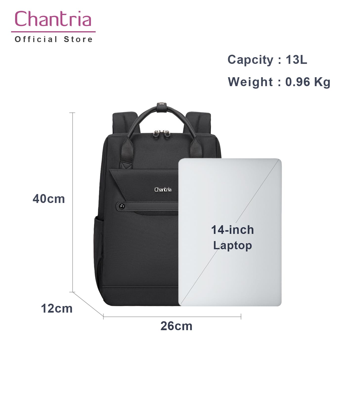 CB00618 Casual Bakpack Black