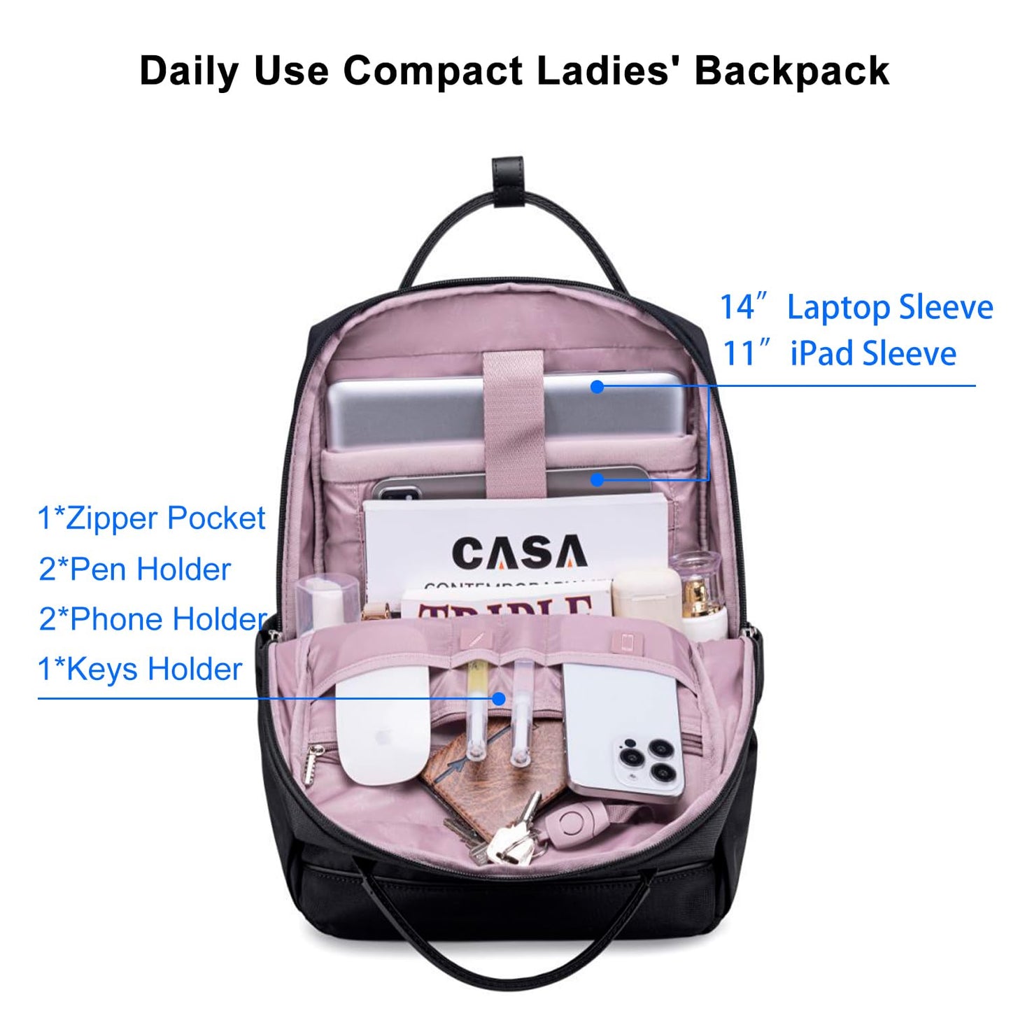 CB00618 Casual Bakpack Black