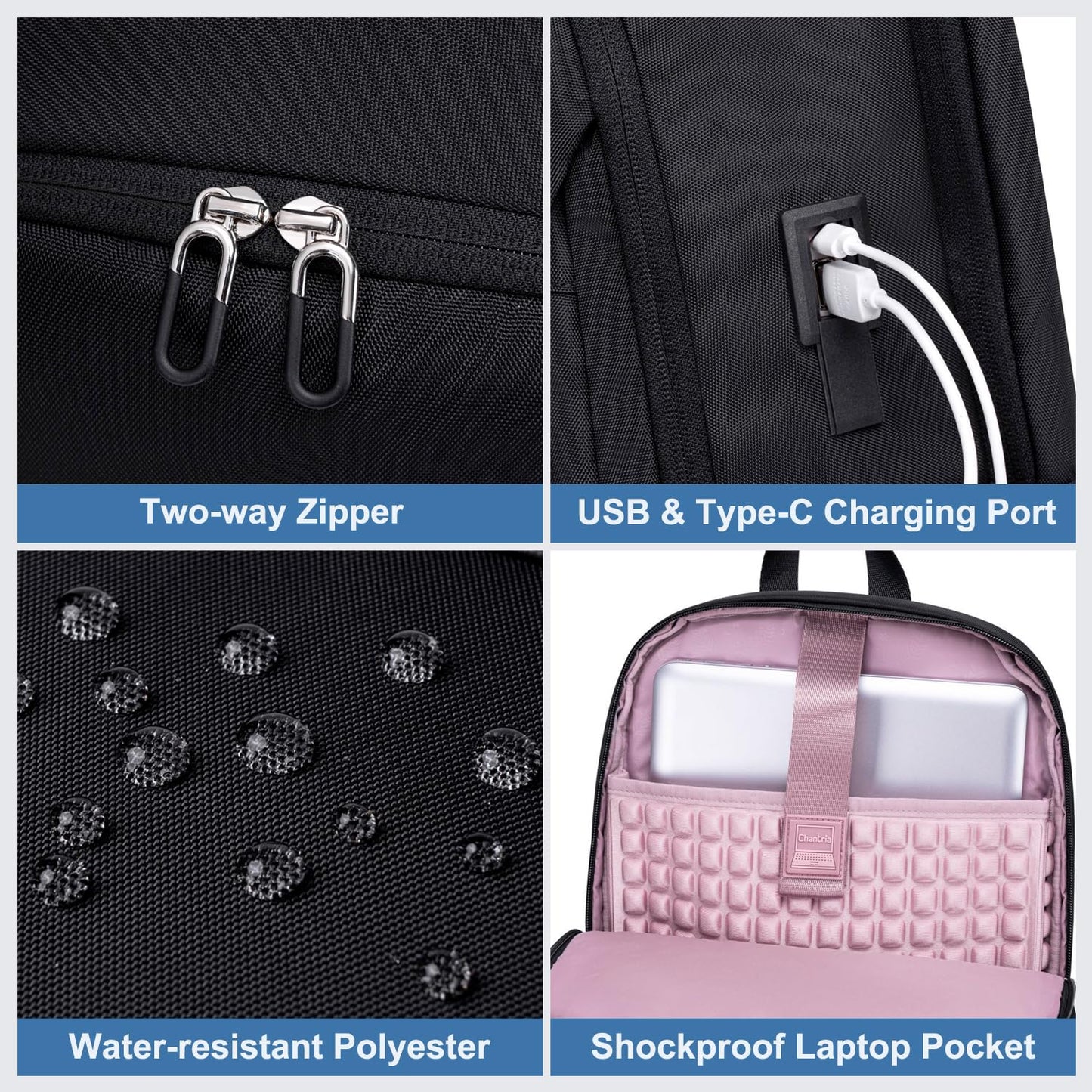 CB00633 Casual Backpack Black