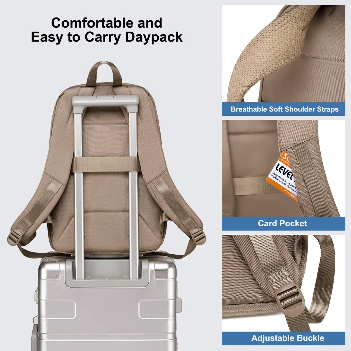 CB00633 Casual Backpack Khaki