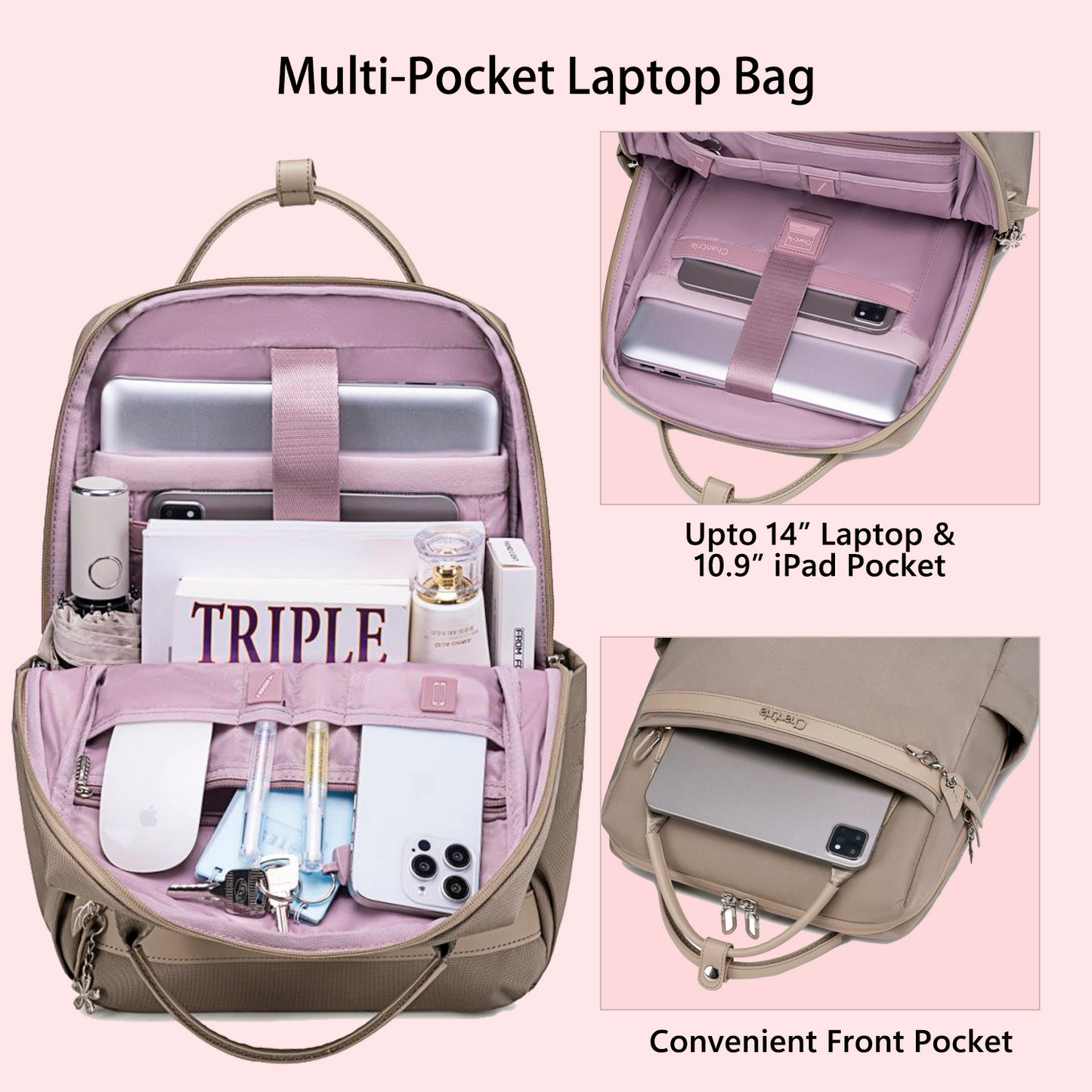 CB00639 Casual Backpack Khaki