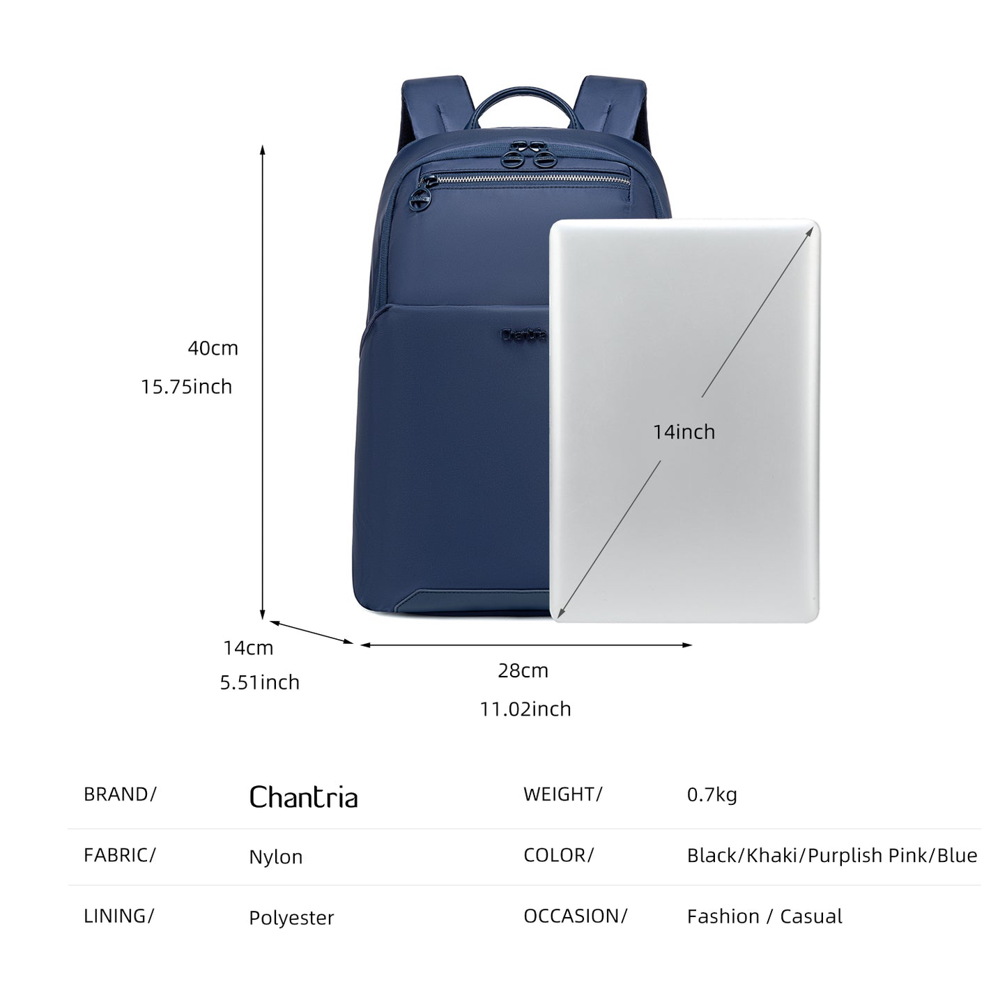 CB00953 Compact Backpack Blue