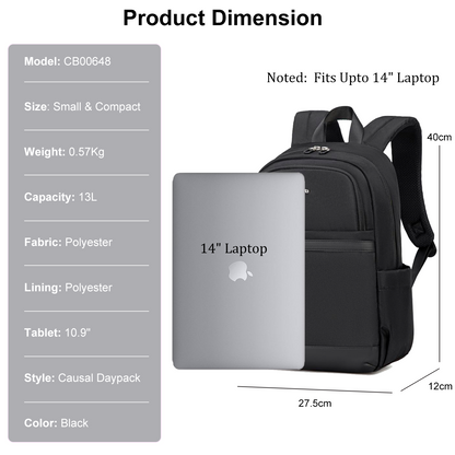 CB00648 Casual Backpack Black