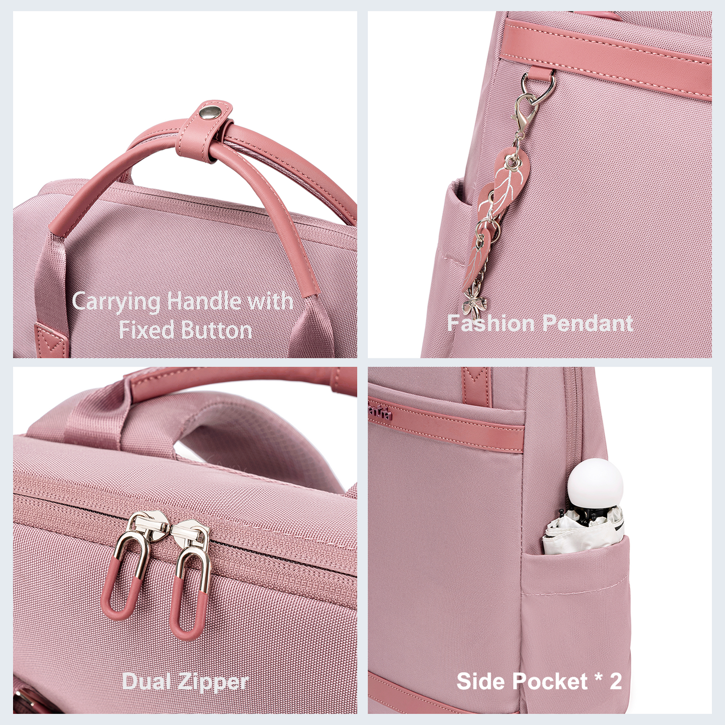 CB00639 Casual Backpack Pale Mauve