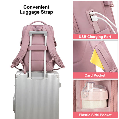 CB00641 Travel Backpack Pale Mauve