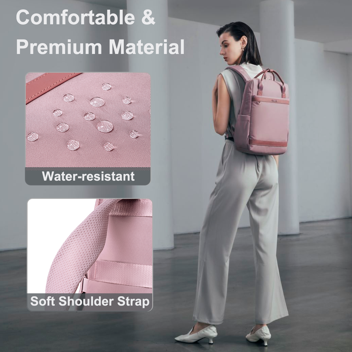 CB00639 Casual Backpack Pale Mauve