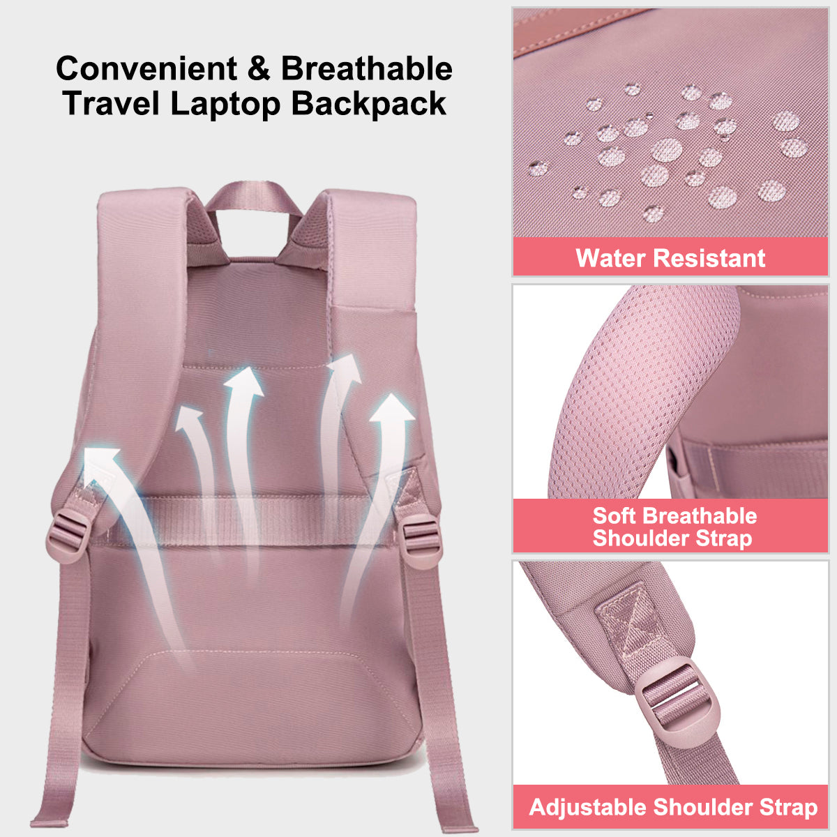 CB00648 Casual Backpack Pink