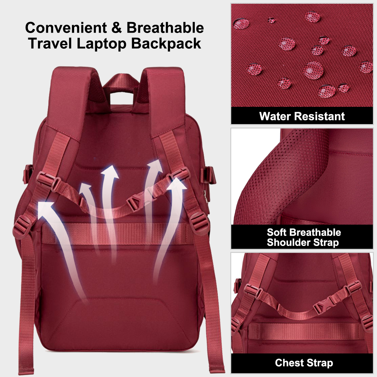 CB00641 Travel Backpack Red