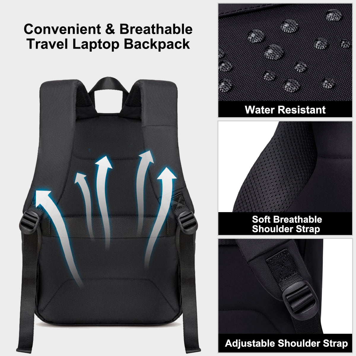 CB00648 Casual Backpack Black