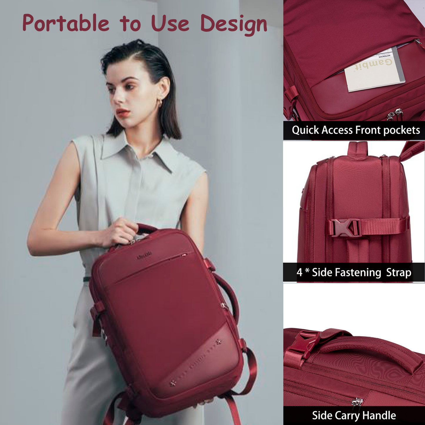 CB00641 Travel Backpack Red