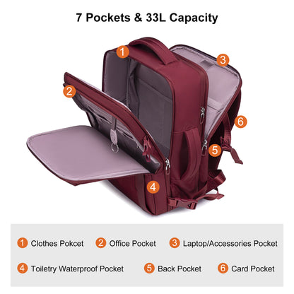 CB00617 Travel Backpack Red