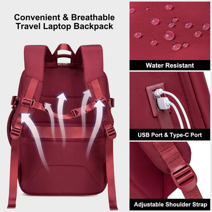CB00617 Travel Backpack Red