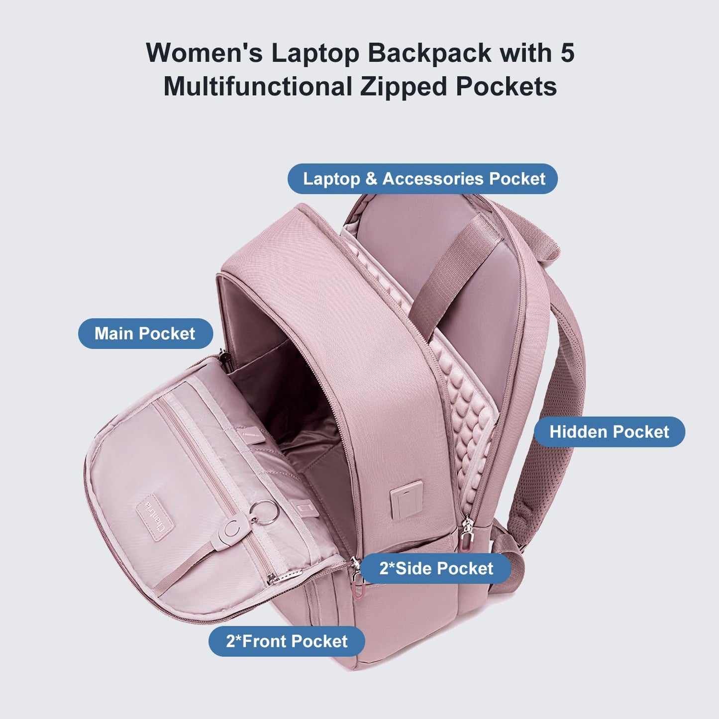 CB00633 Casual Backpack Pink