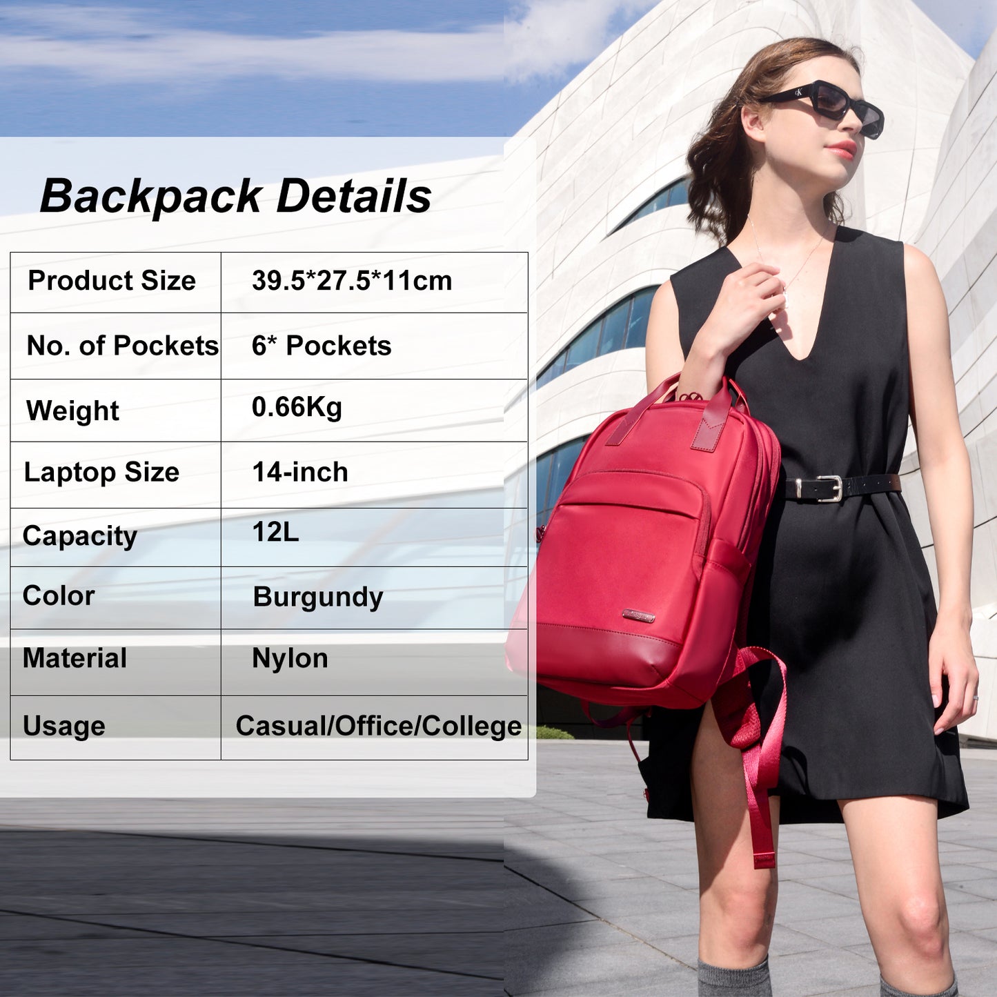 CB00762 Casual Backpack Red