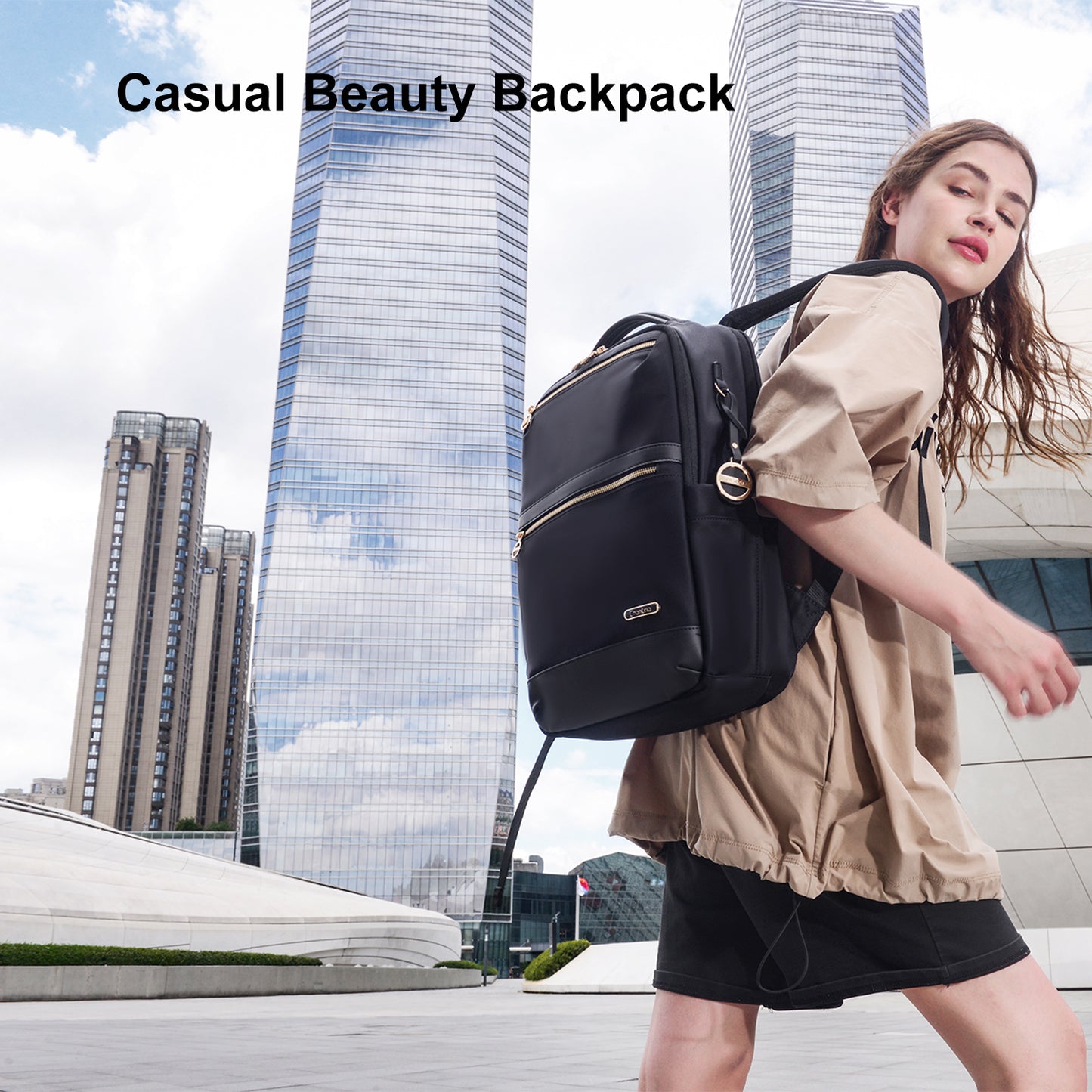CB00766 Casual Backpack Black