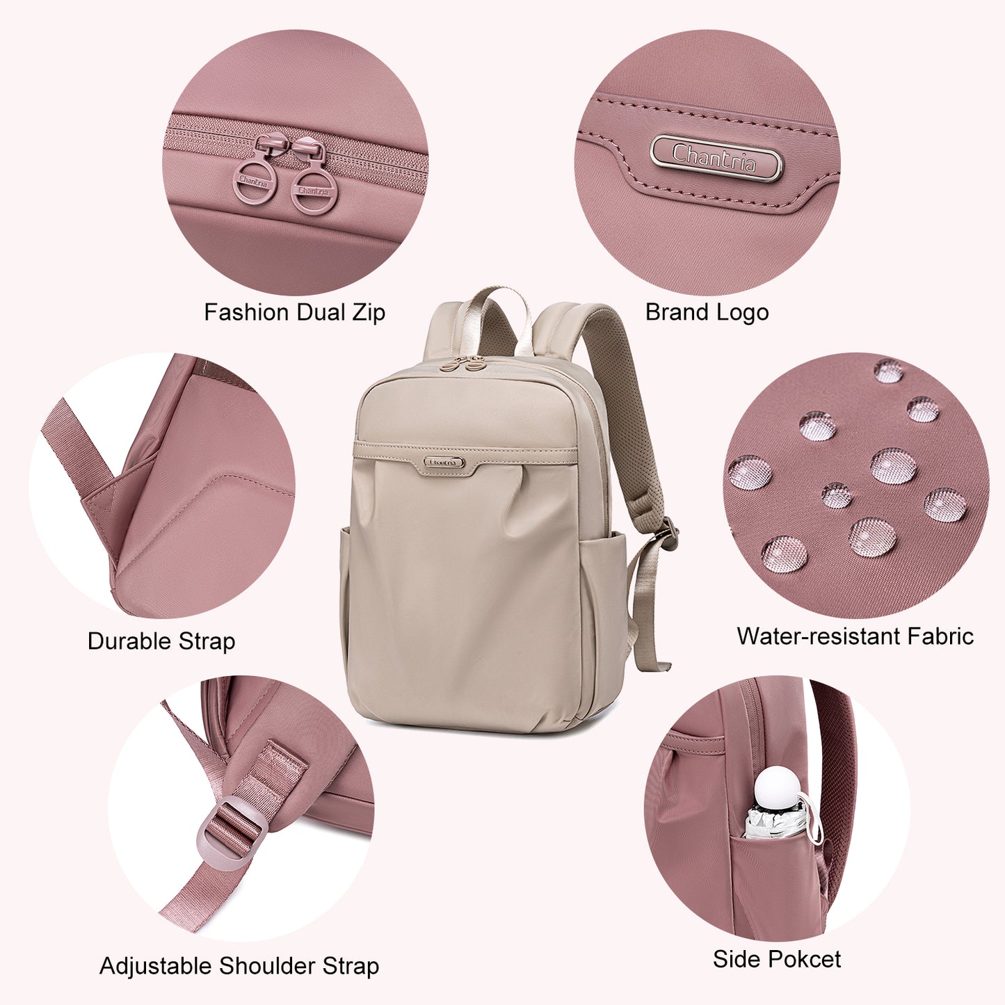 CB00769 Compact Backpack Khaki