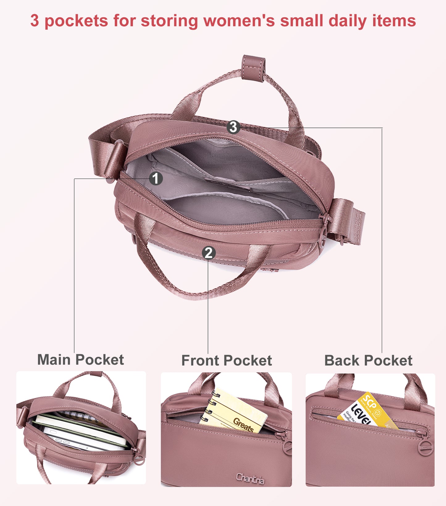 CB00771 Sling Bag Red