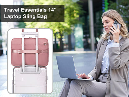 CB00773 Laptop Sling Bag Pink