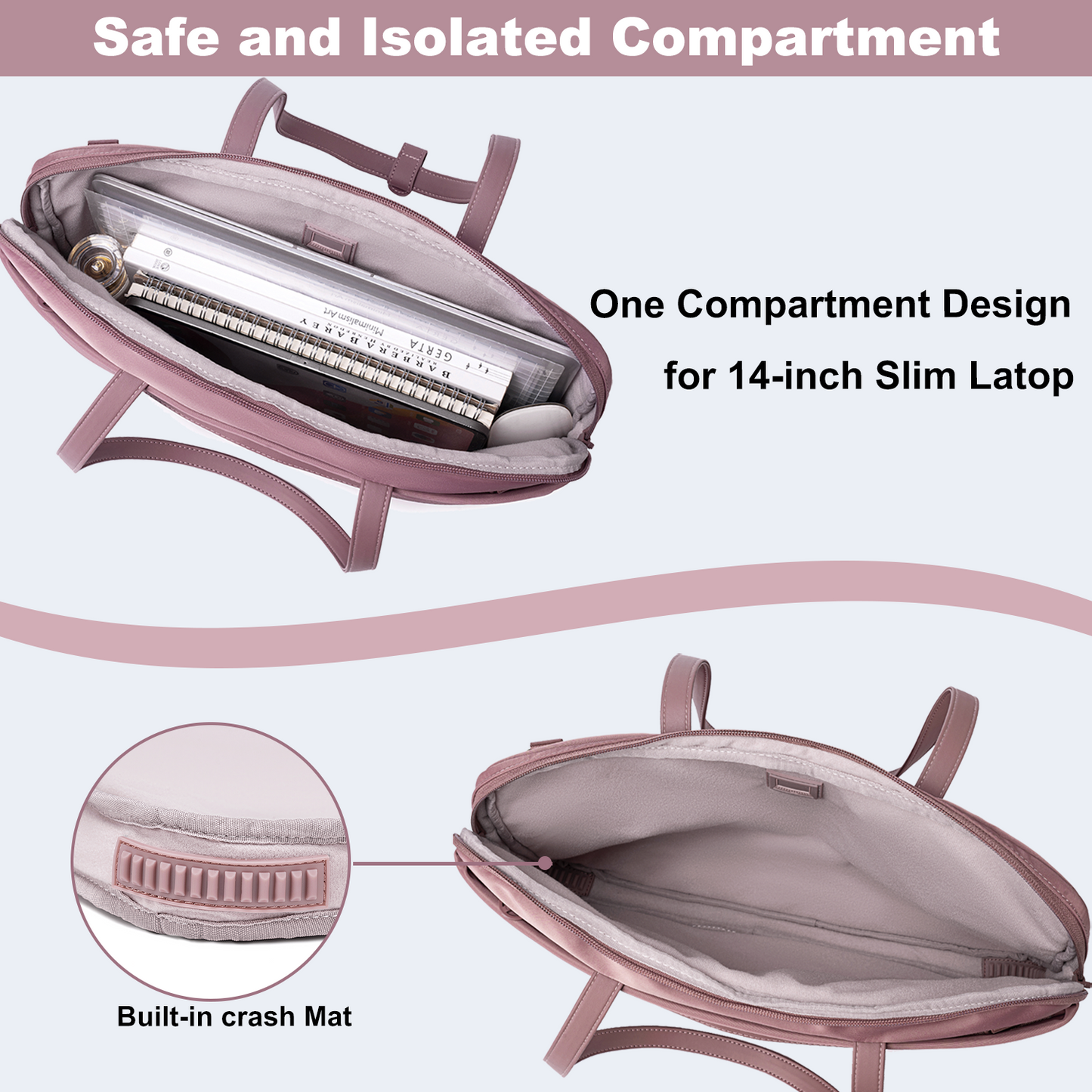 CB00773 Laptop Sling Bag Pink