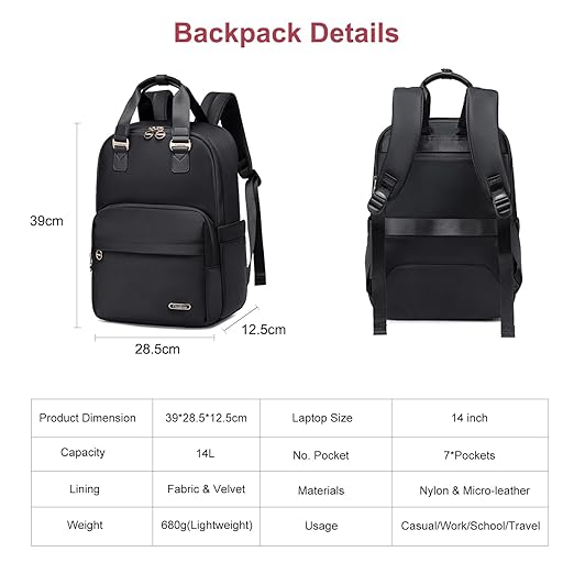 CB00778 Casual Backpack Black