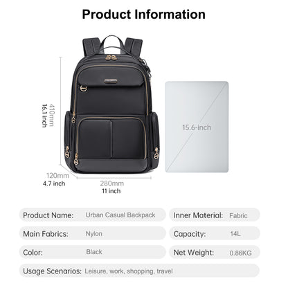 CB00786 Casual Backpack Black