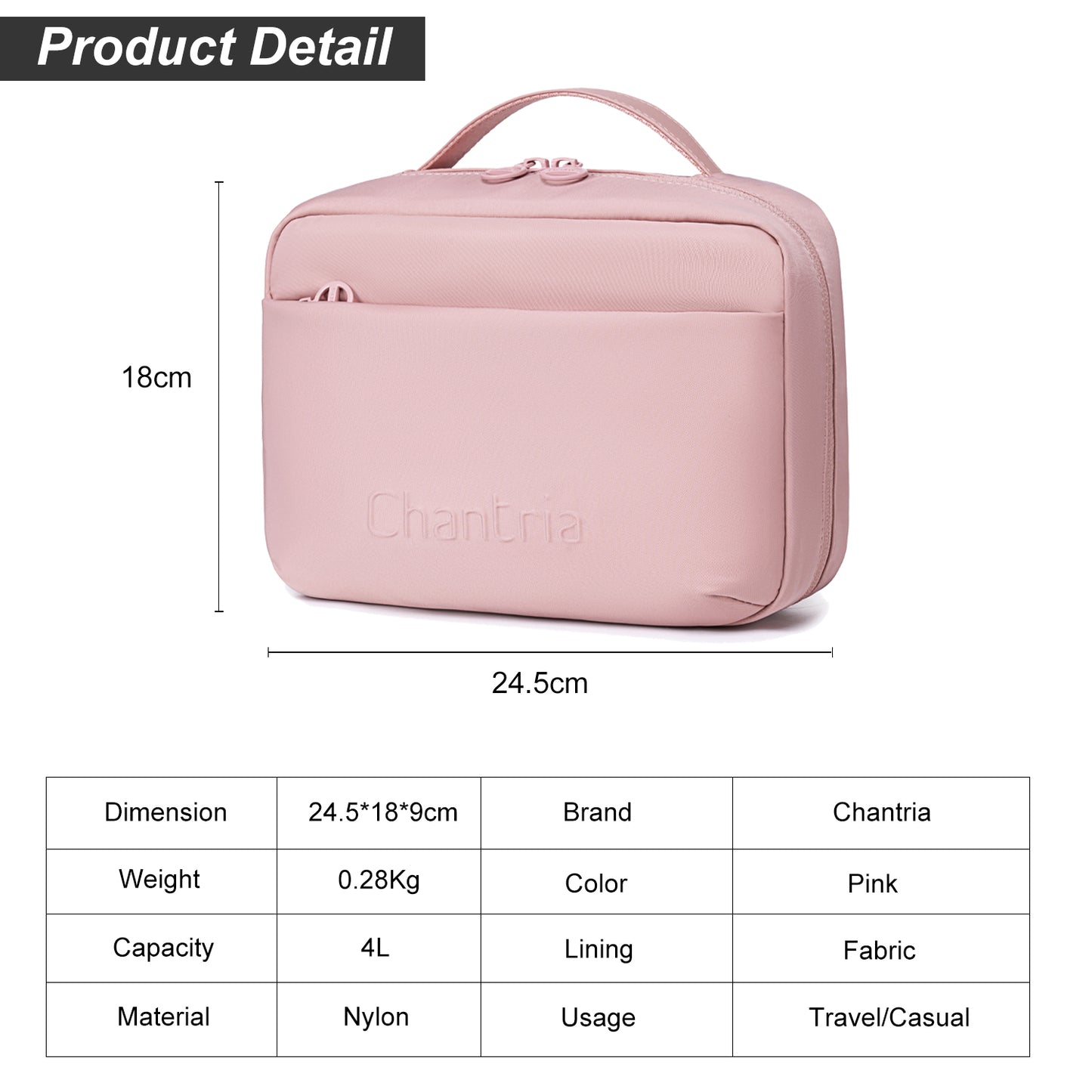 CB00793 Makeup Bag Pink