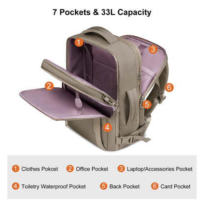 CB00617 Travel Backpack Khaki